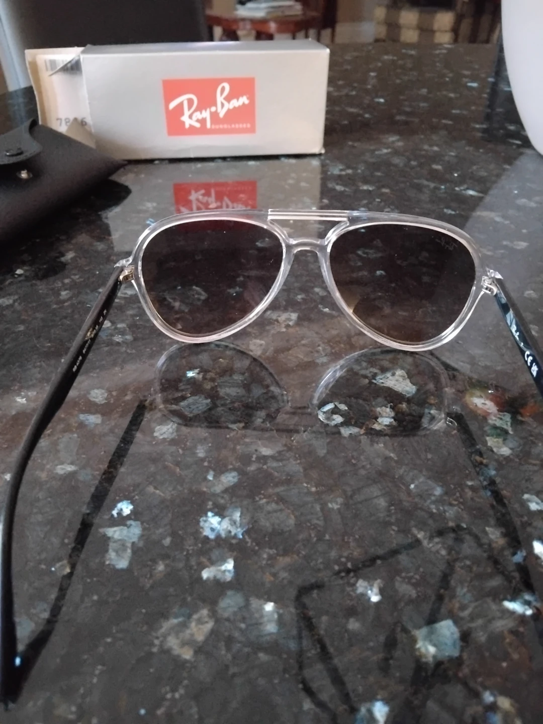 Ray-Ban Aviator Sunglasses - Clear Frame - photo 3