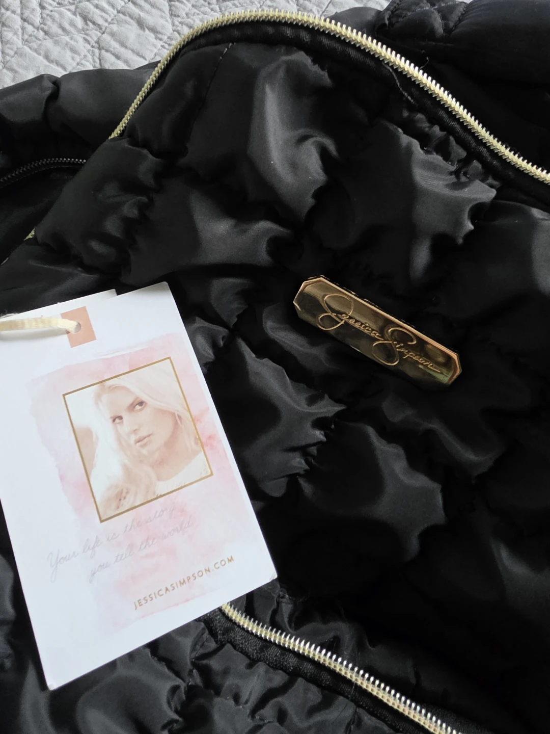Jessica Simpson Quilted Black Backpack - photo 4