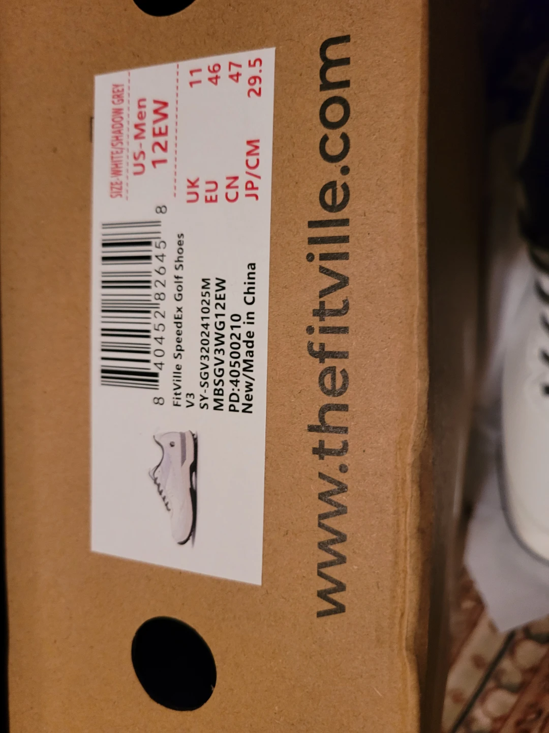 FitVille SpeedEx Golf Shoes - White/Shadow Grey - Size 12EW - photo 3