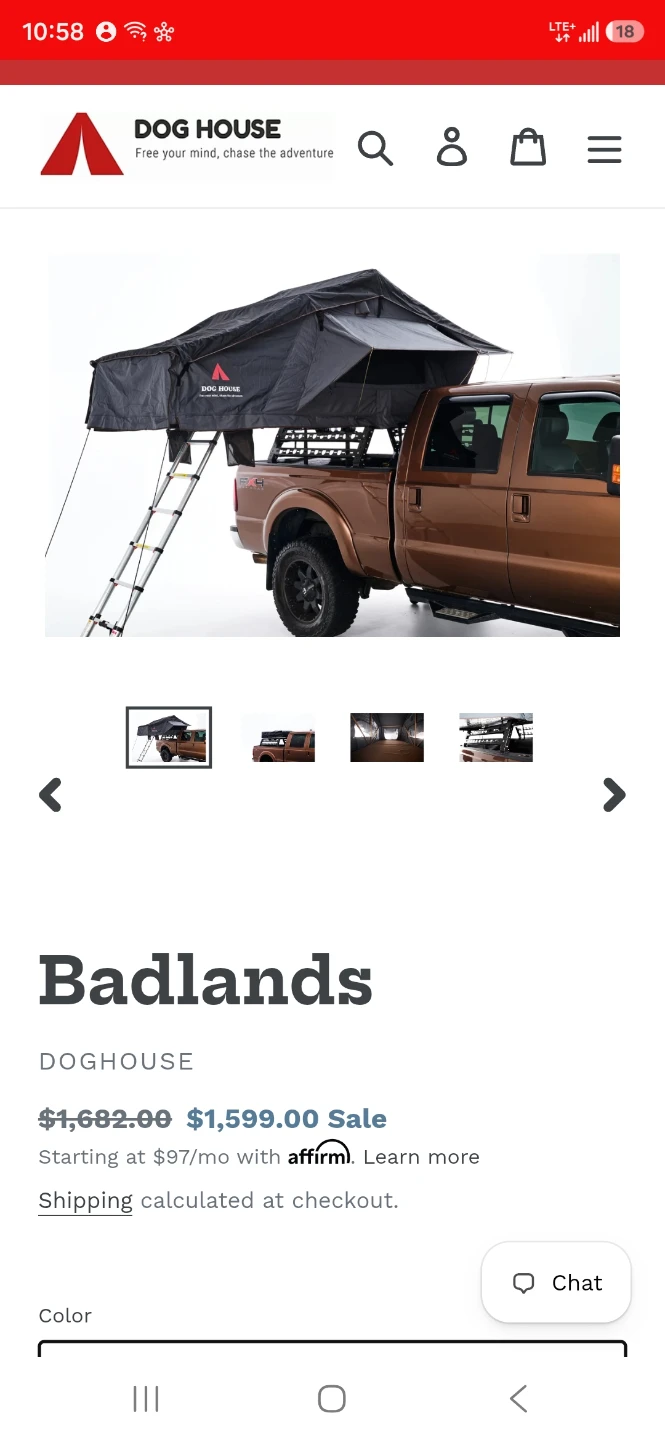 Dog House Badlands Roof Top Tent