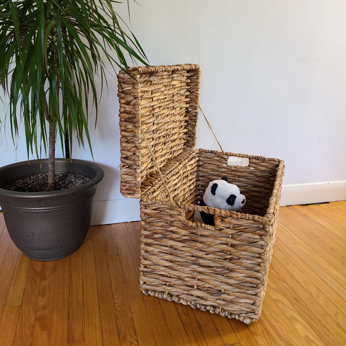 Woven Seagrass Storage Basket with Lid - photo 5