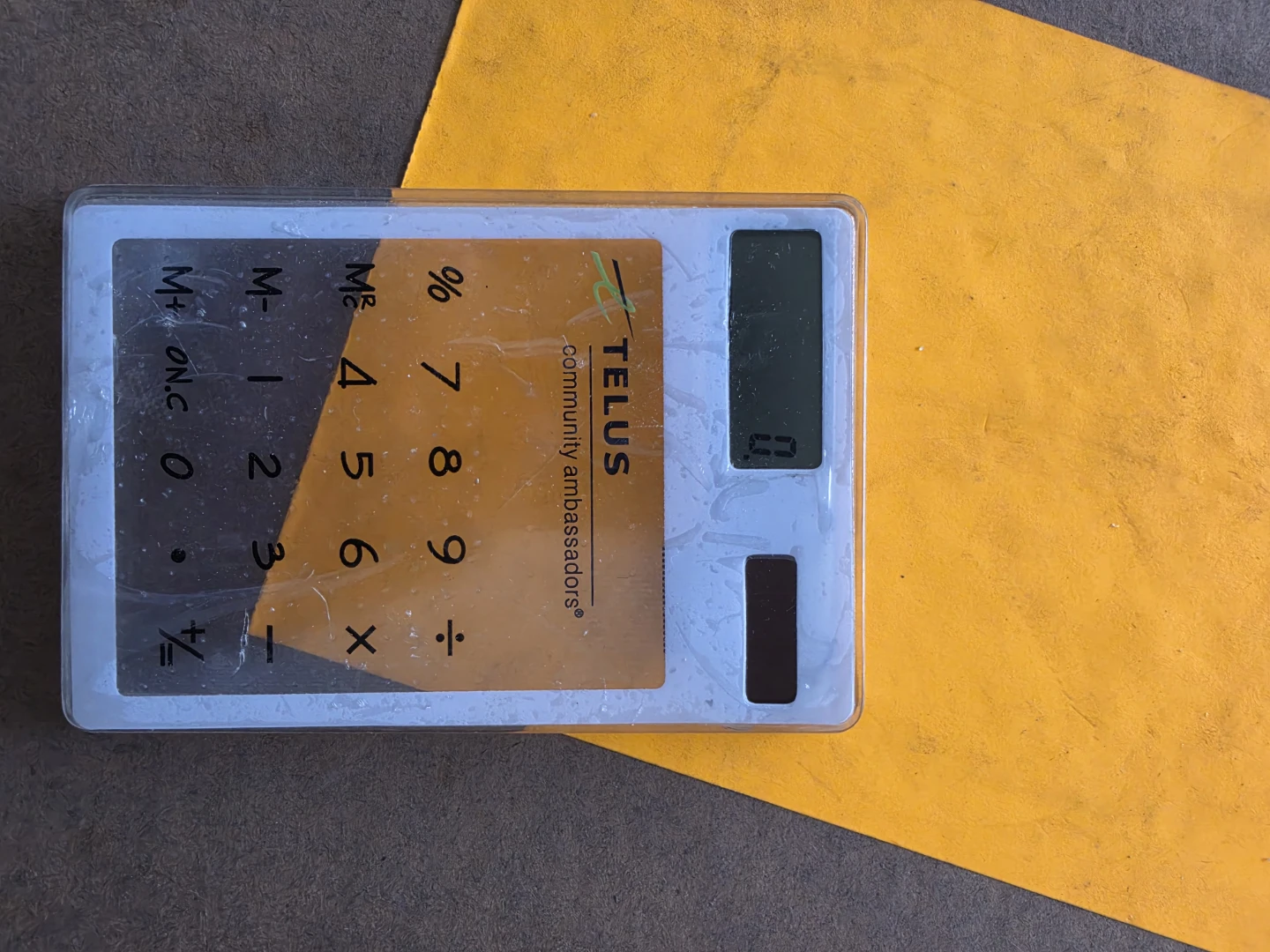 TELUS community ambassadors branded calculator