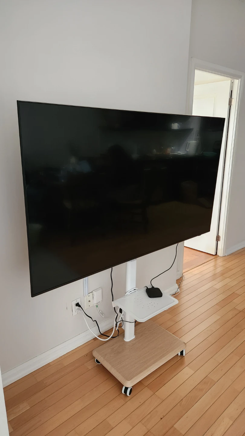 Mobile TV Stand with Shelf
