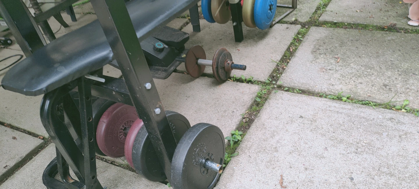 Weider Weight Bench and Weights Set - photo 4