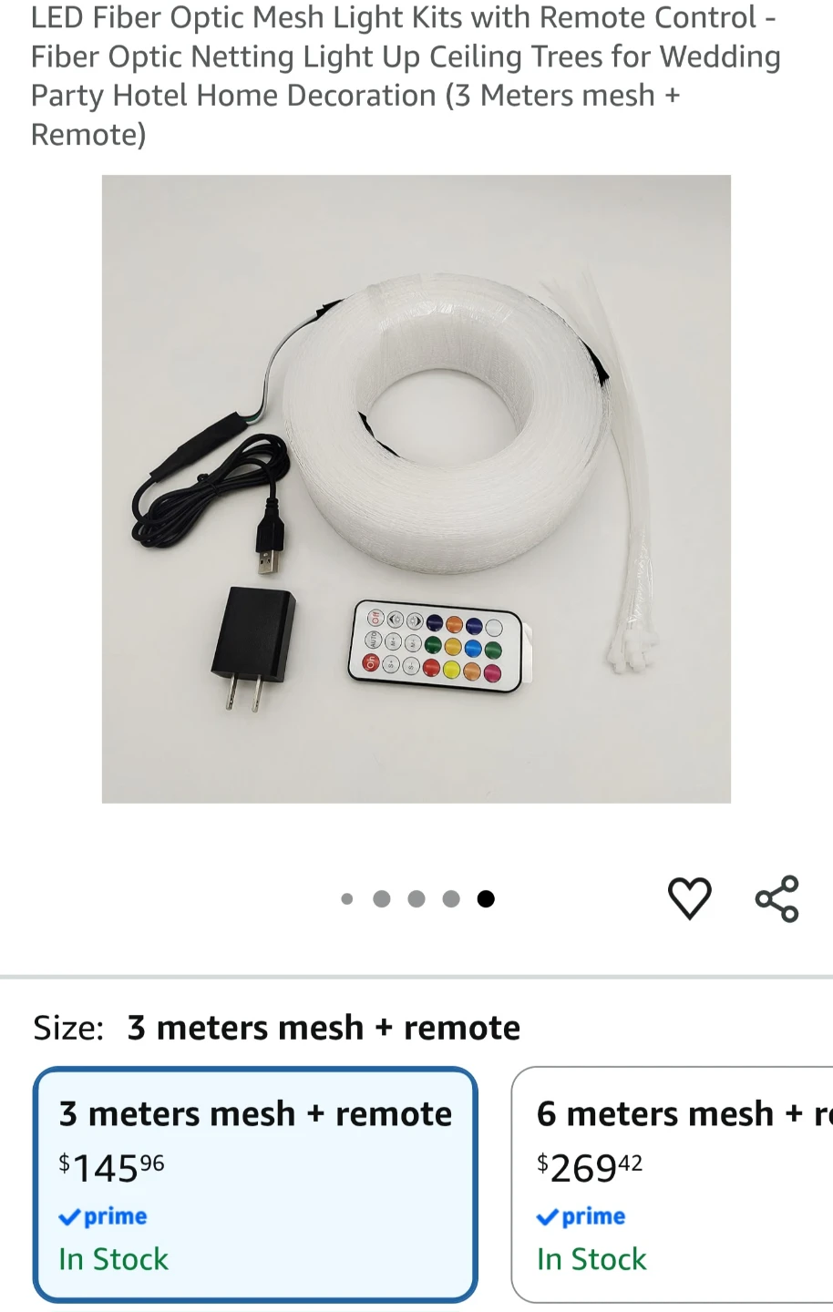 LED Fiber Optic Mesh Light Kit
