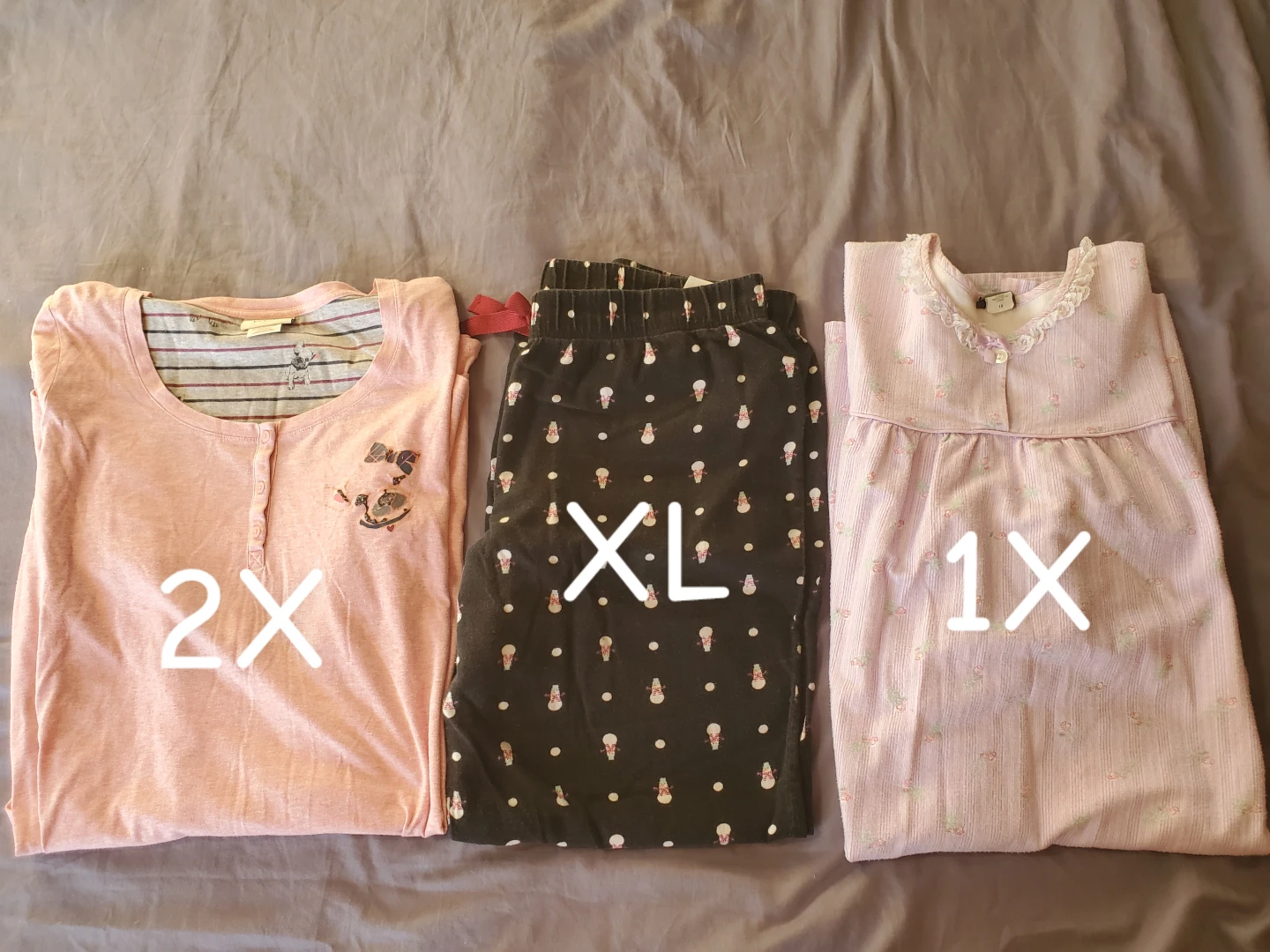 11-Piece Women's Sleepwear and Loungewear Bundle, Sizes XL-2X 🏈 - photo 4