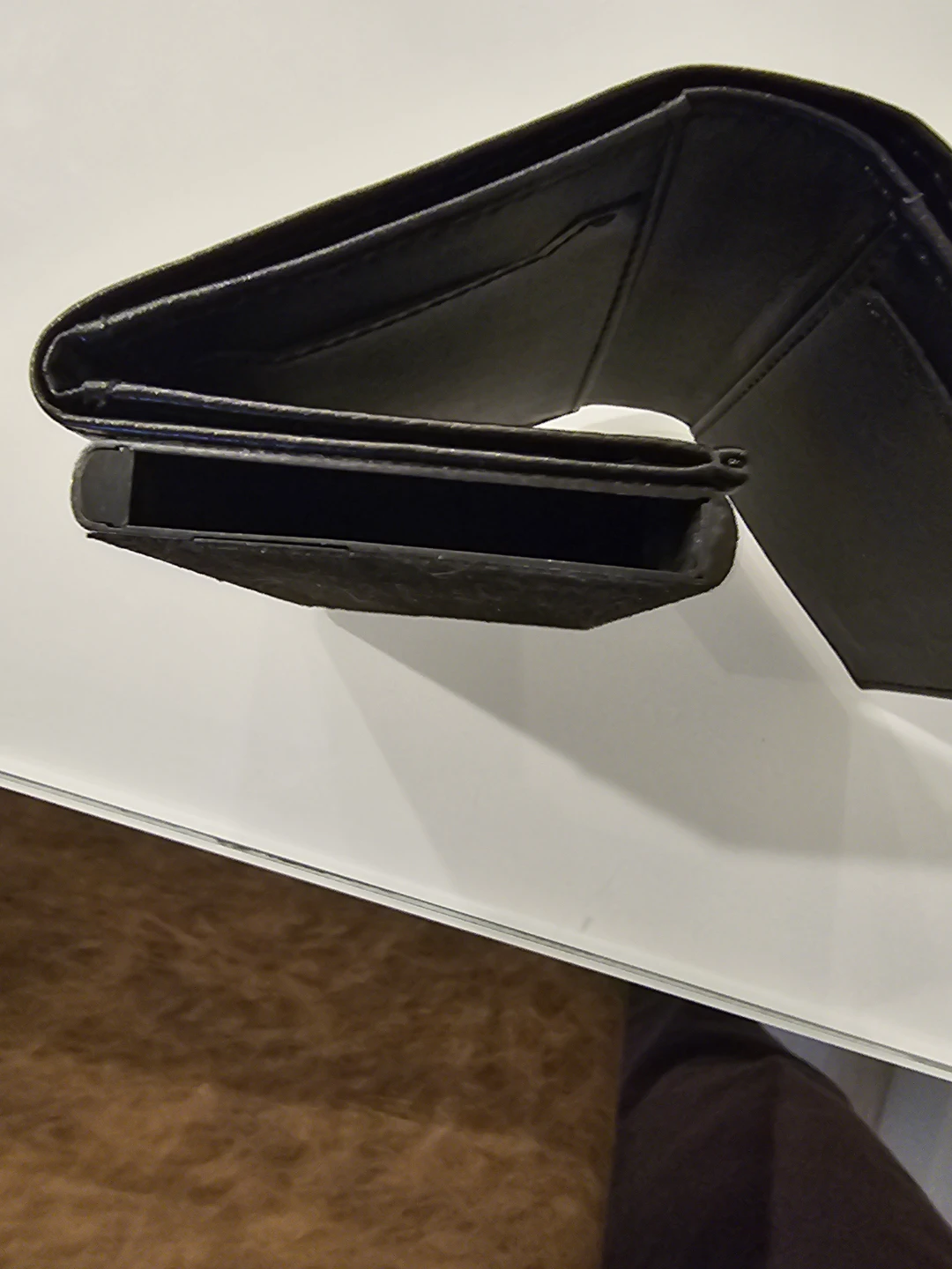 Black Tri-fold Card Holder Wallet - photo 3