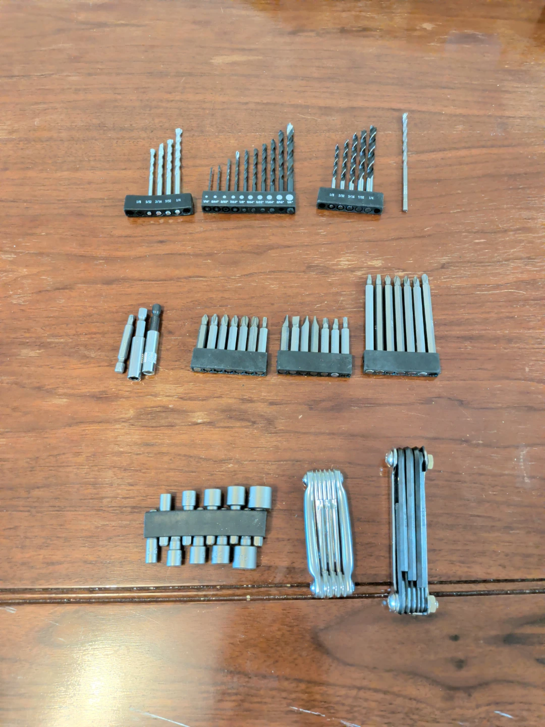 Assorted Drill Bits, Screwdriver Bits, and Allen Keys
