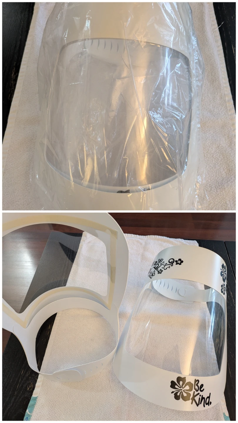 Face Shield with "Be Kind" Design (removable)