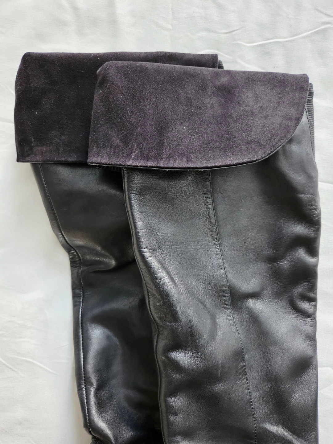 Black Leather Over-the-Knee Boots - photo 5