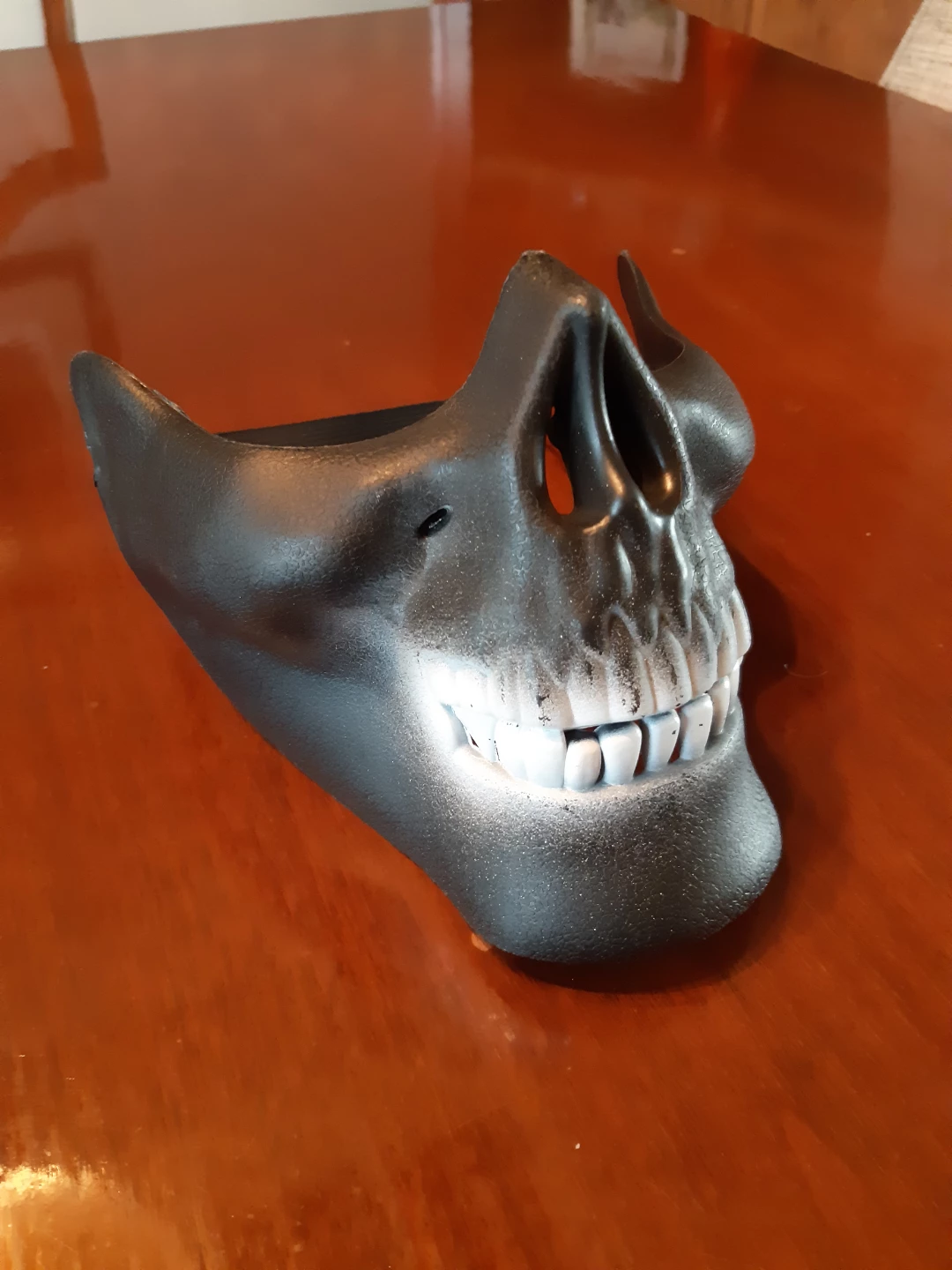 Half Face Black Scull Mask Halloween mask - photo 3