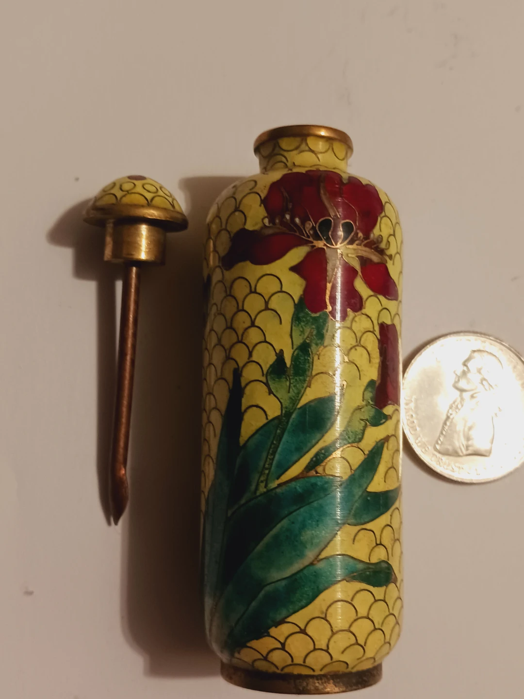Antique Asian Cloisonné Enamel Snuff Bottle - photo 4