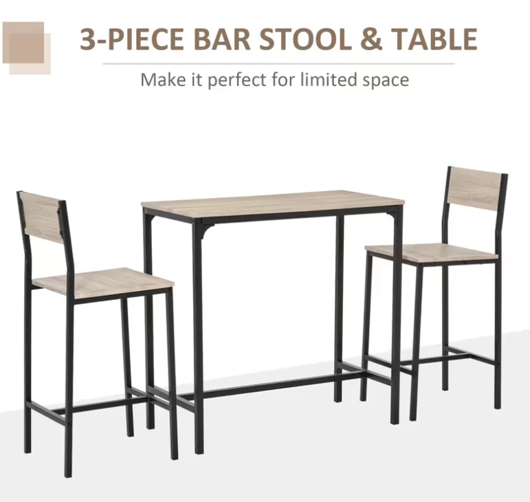 3-Piece Bar Stool and Table Set - photo 4