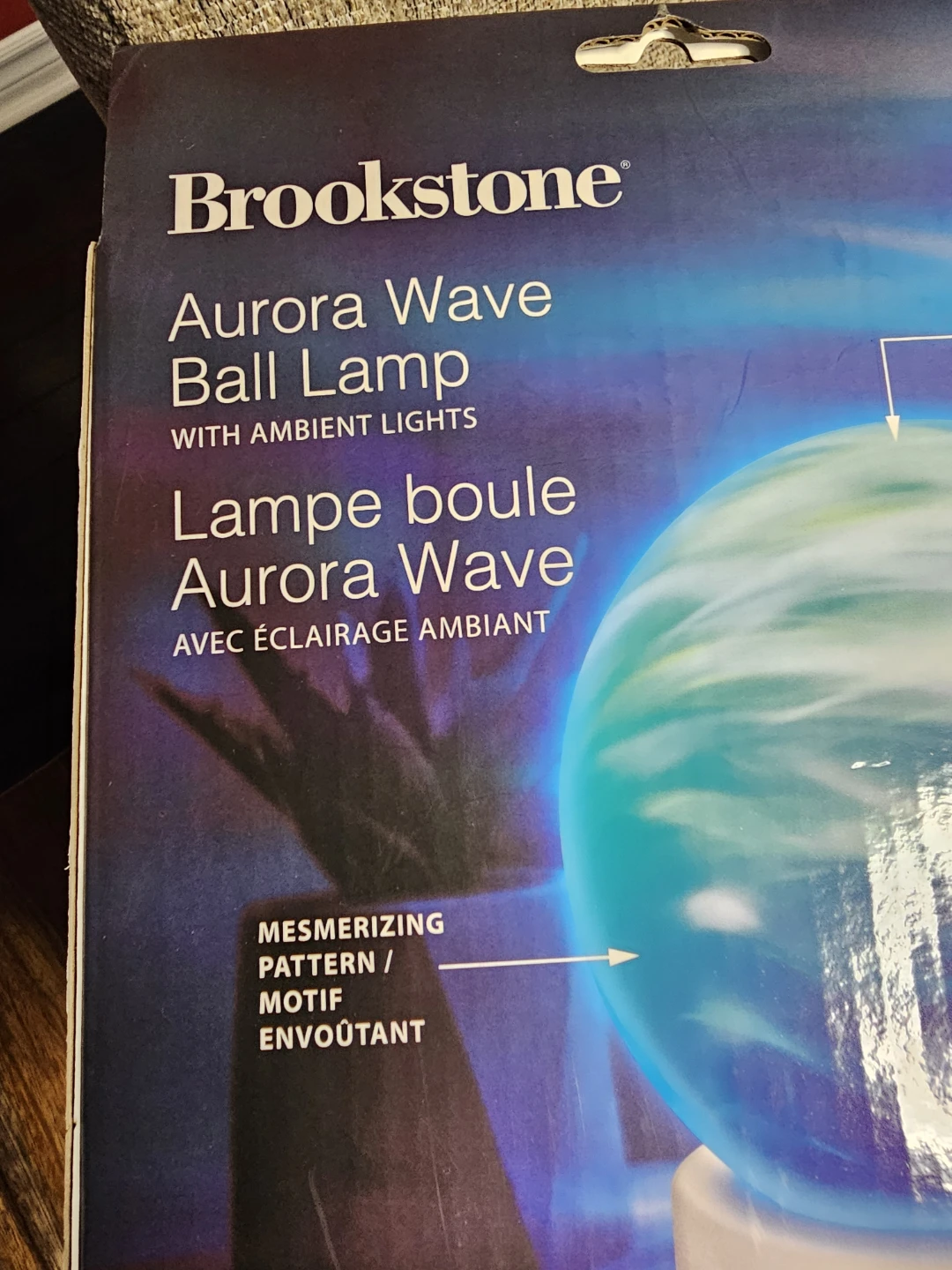 Brookstone Aurora Wave Ball Lamp.  NEW - photo 3