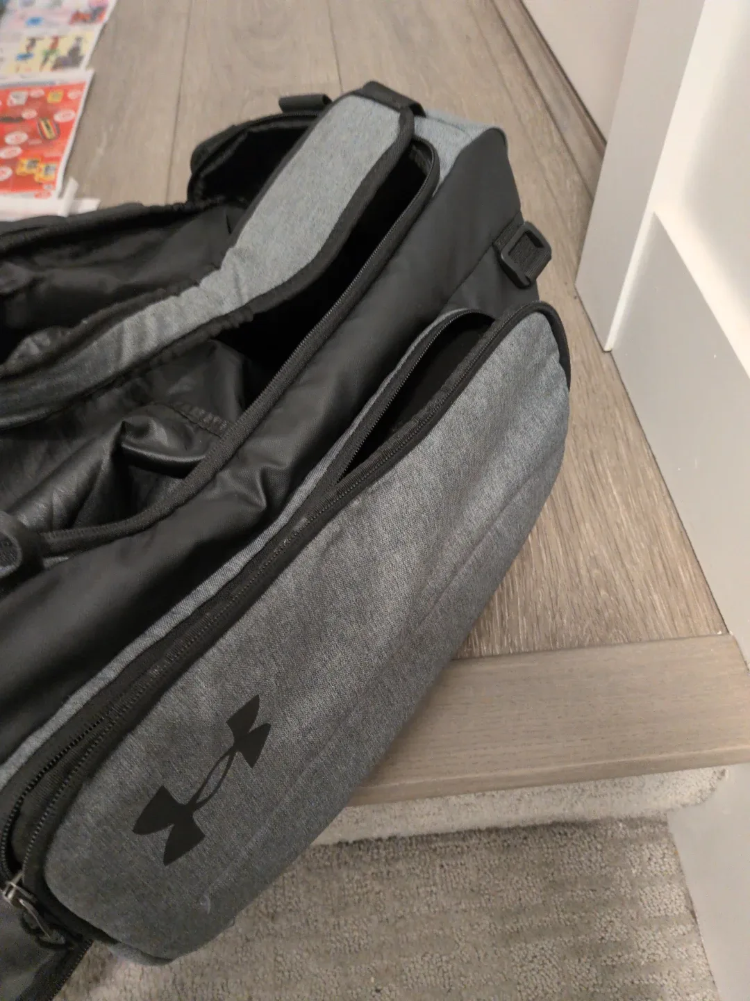 Under Armour grey and black duffel bag - photo 5