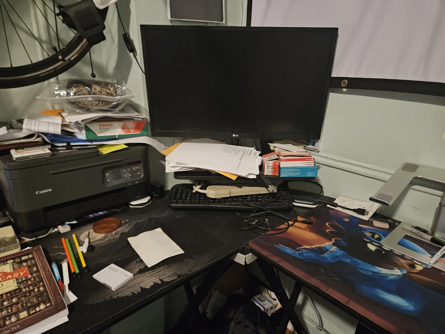 L-Shaped Black Computer Desk - photo 3