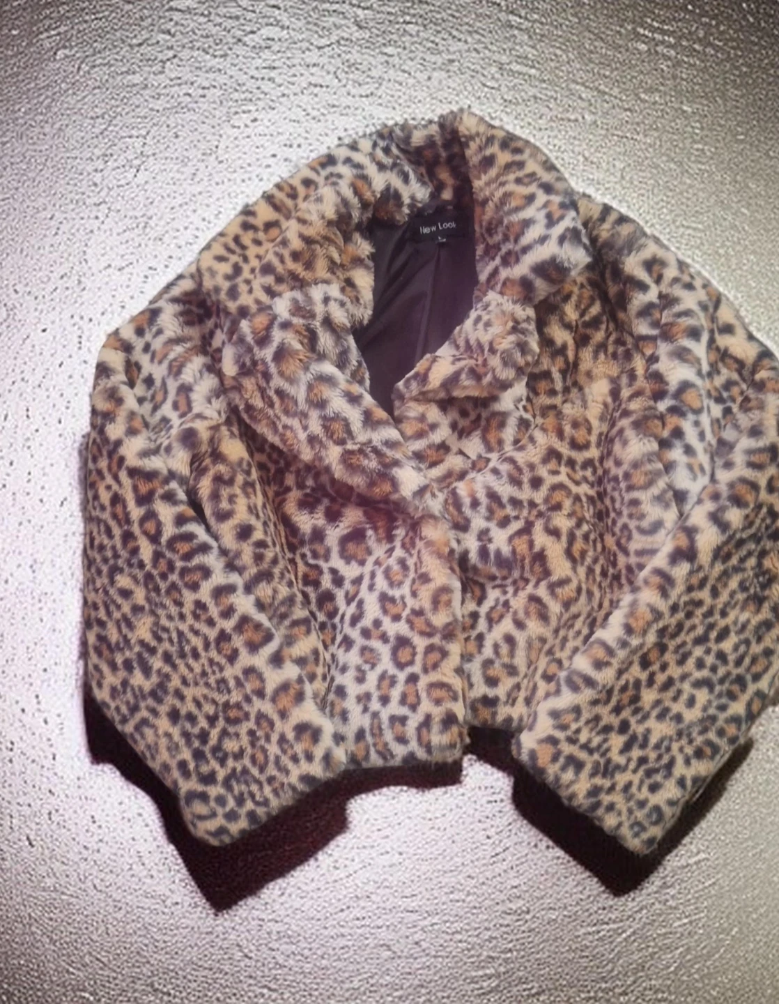 New Look Leopard Print Faux Fur Jacket