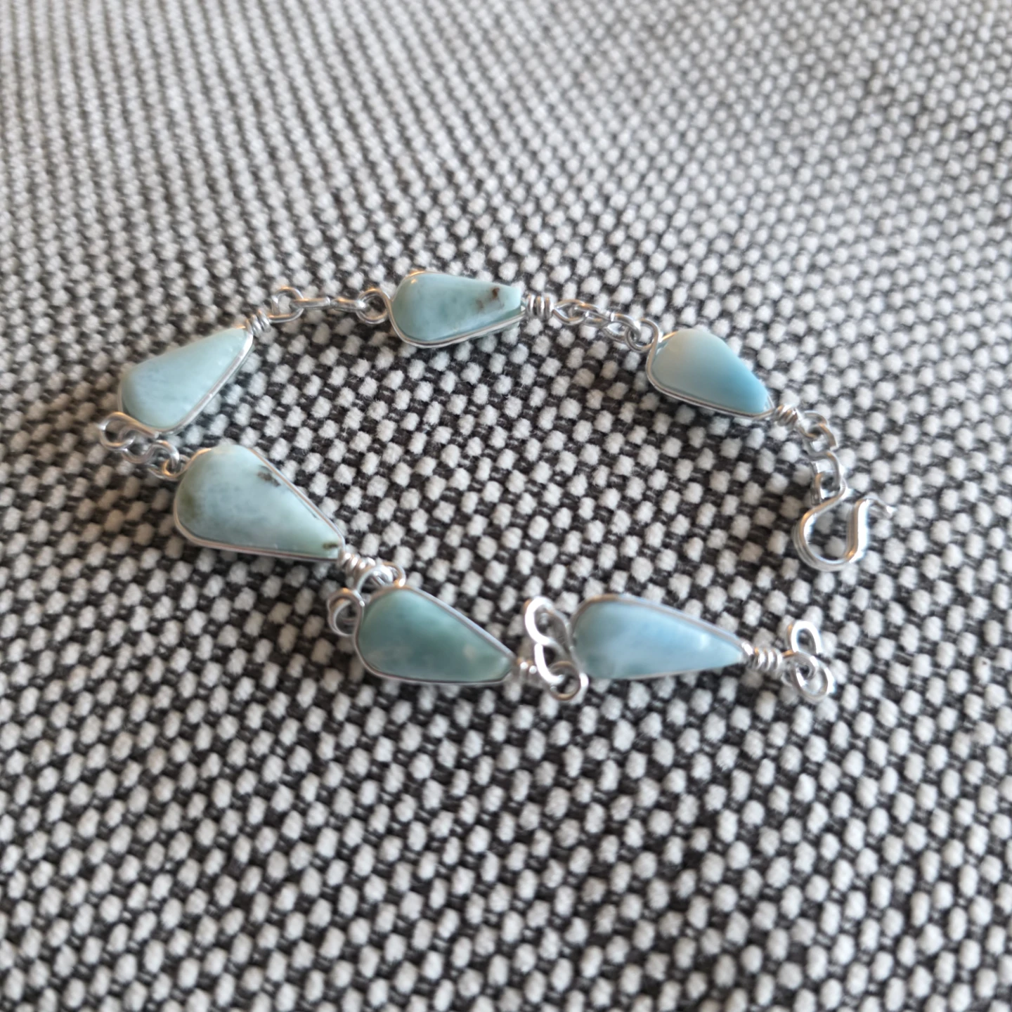 Larimar Gemstone Sterling Silver Tone  Bracelet - photo 3