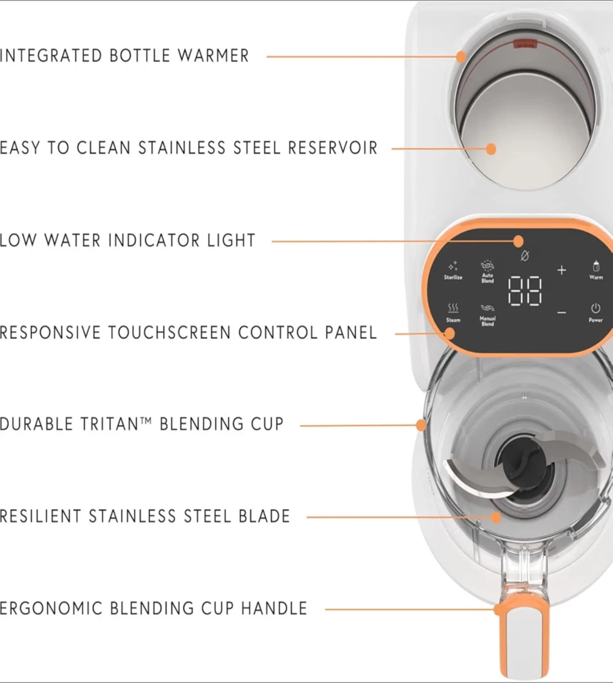 QUOOK Baby Food Maker Cooker Steamer Sterilizer Blender - photo 3