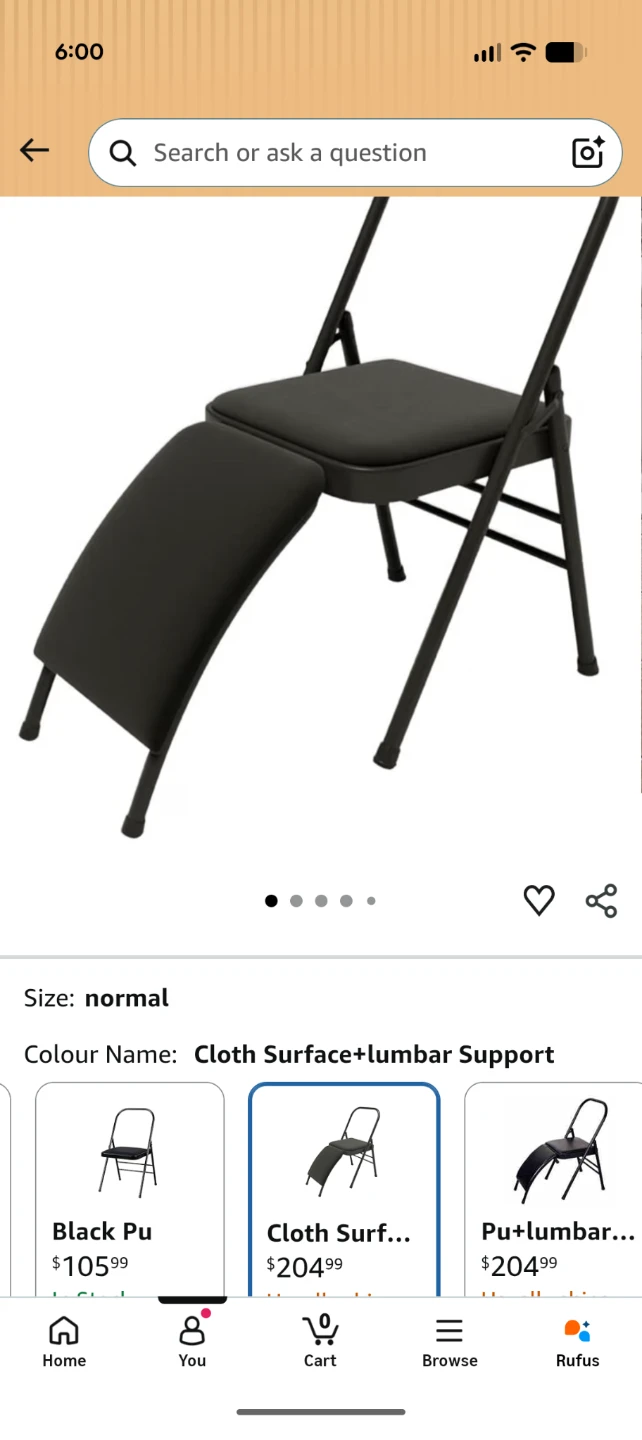 Black Folding Chair with Lumbar Support - photo 3