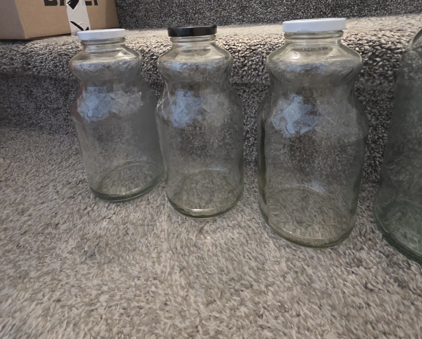 Set of 4 Empty Glass Jars and Bottle - photo 2