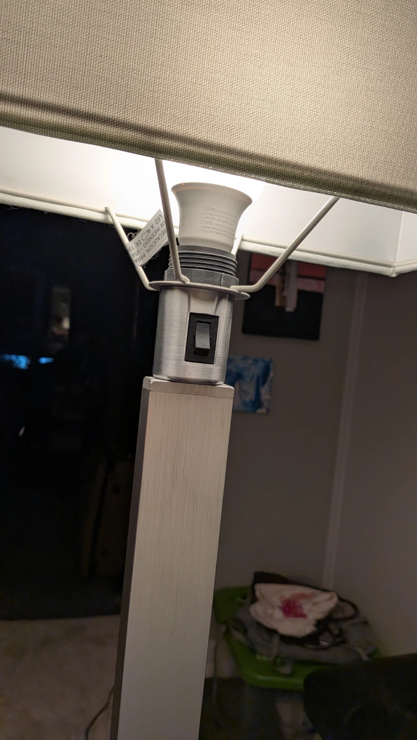 Modern Brushed Silver Floor Lamp - photo 2