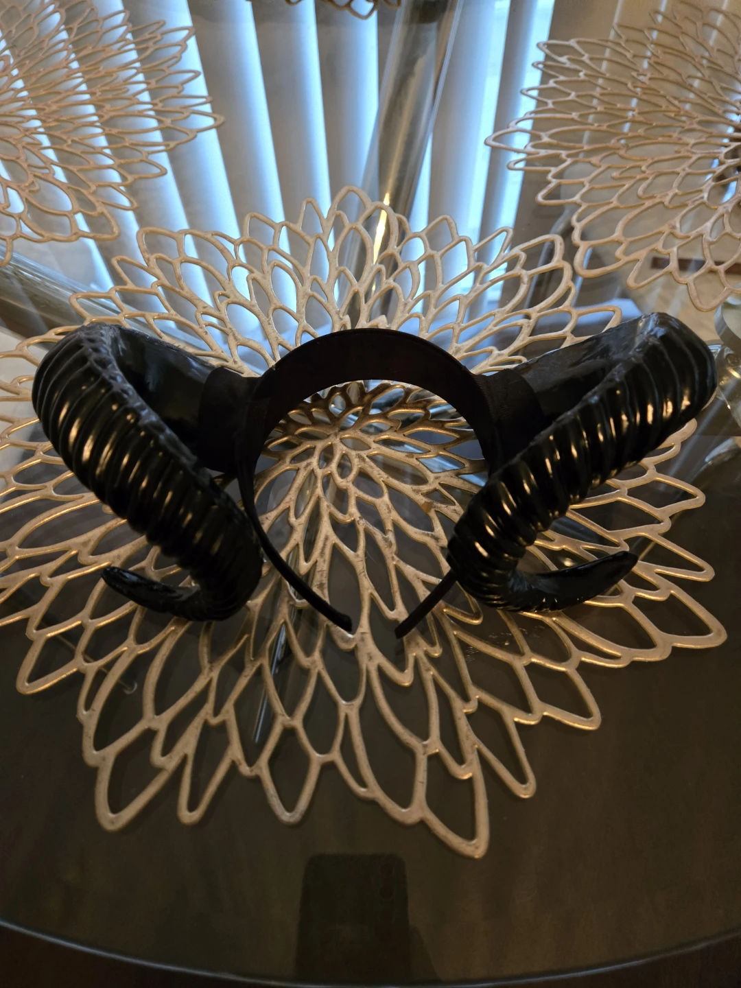 Black Ram Horn Headband