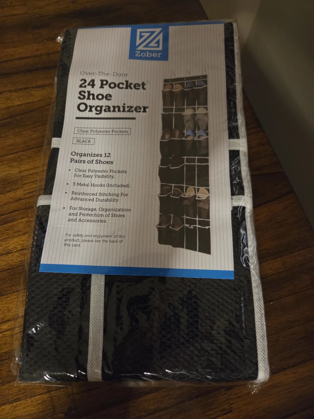 24 Pocket Over-The-Door Shoe Organizer