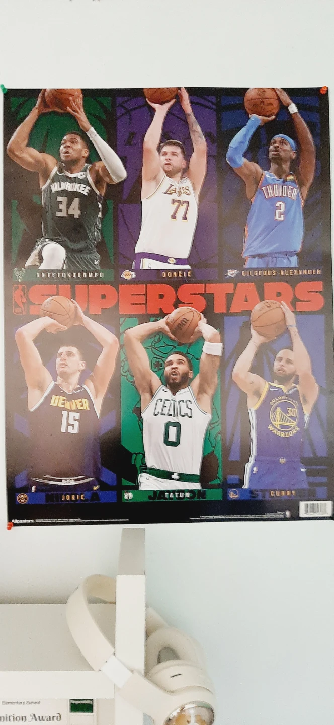 NBA Superstars Basketball Poster