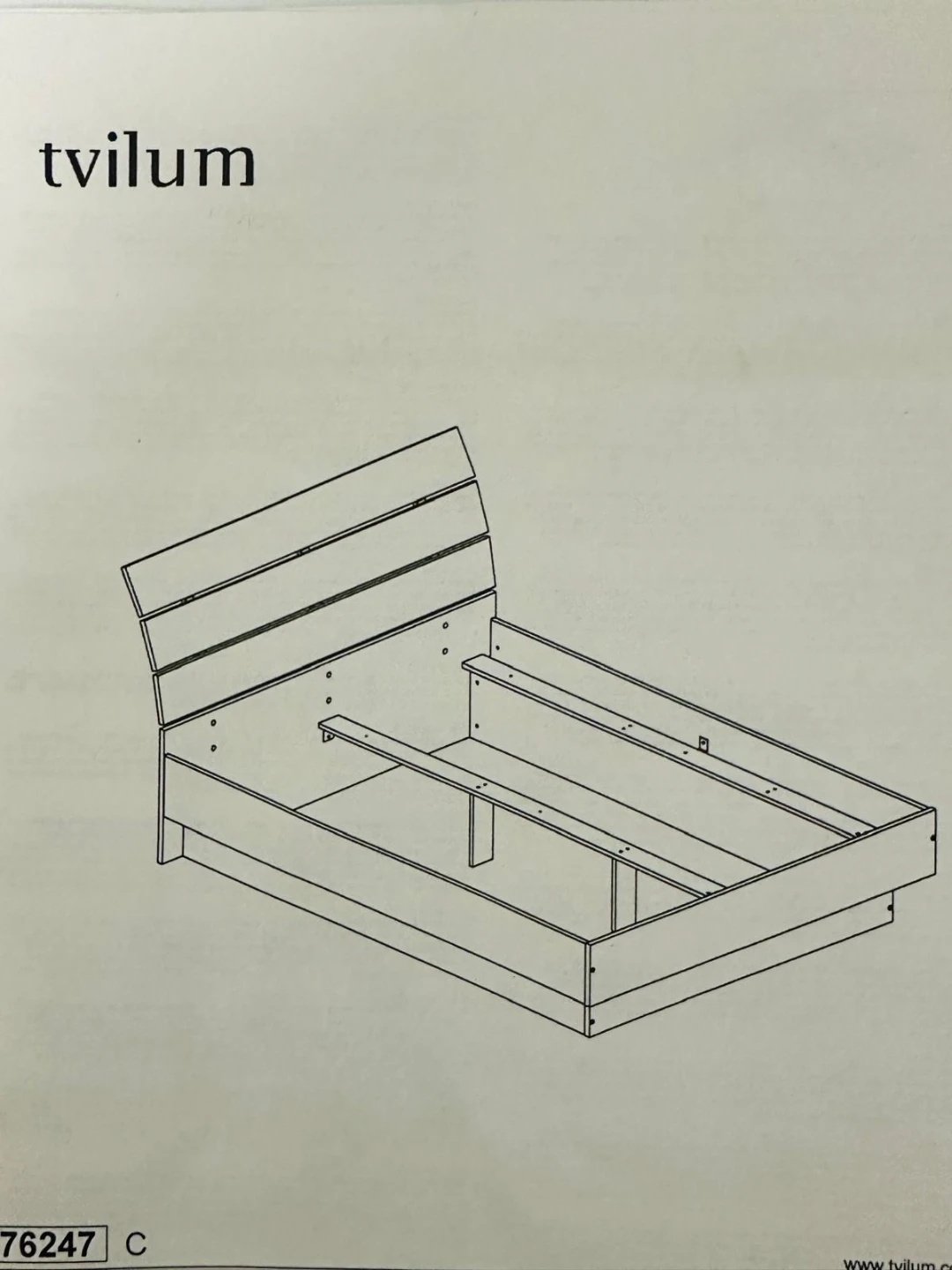 Tvilum Bed Frame and queen mattress