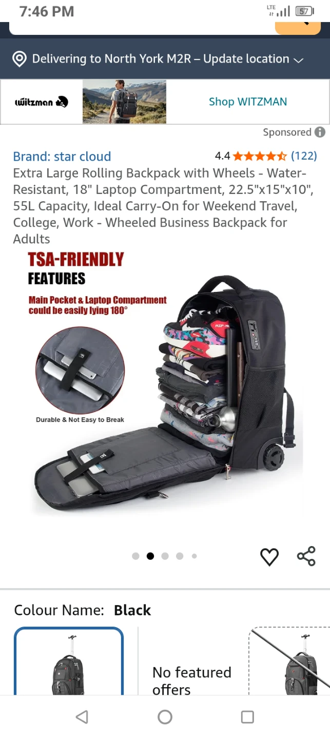 Zomfelt Extra Large Rolling Backpack - photo 4
