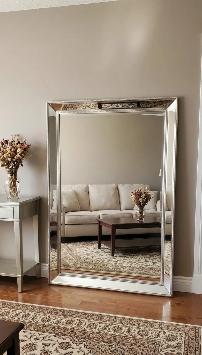 Large Bevelled Wall Mirror