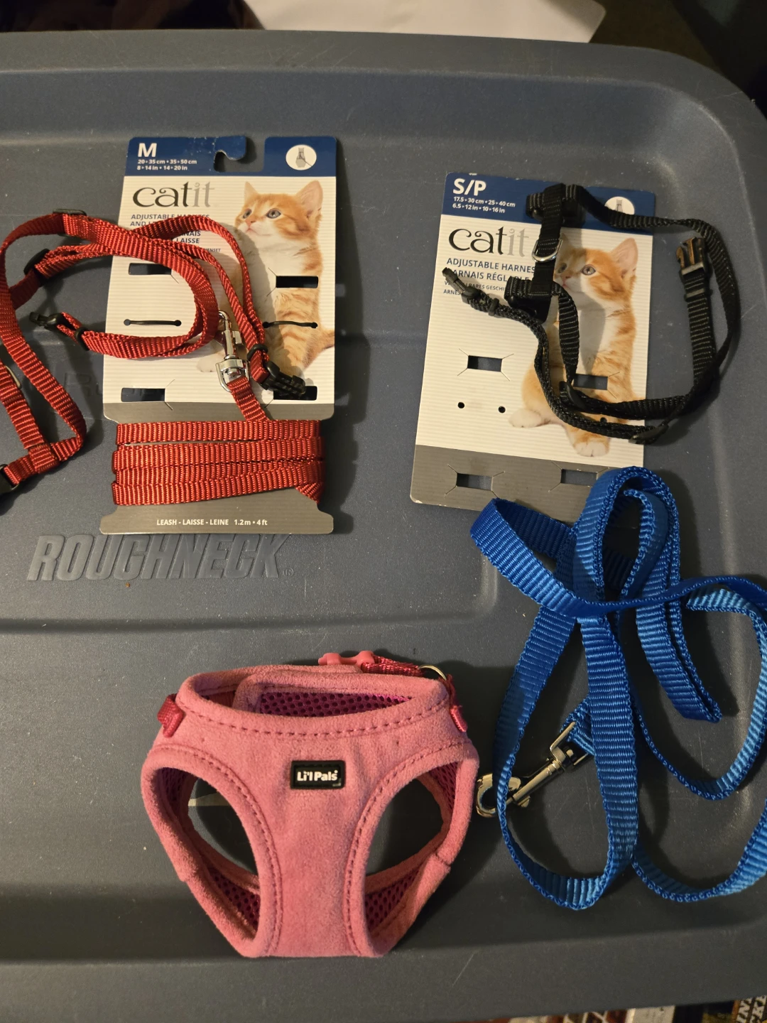 Catit Cat Harness+Leash set ,med and small.+ another harness