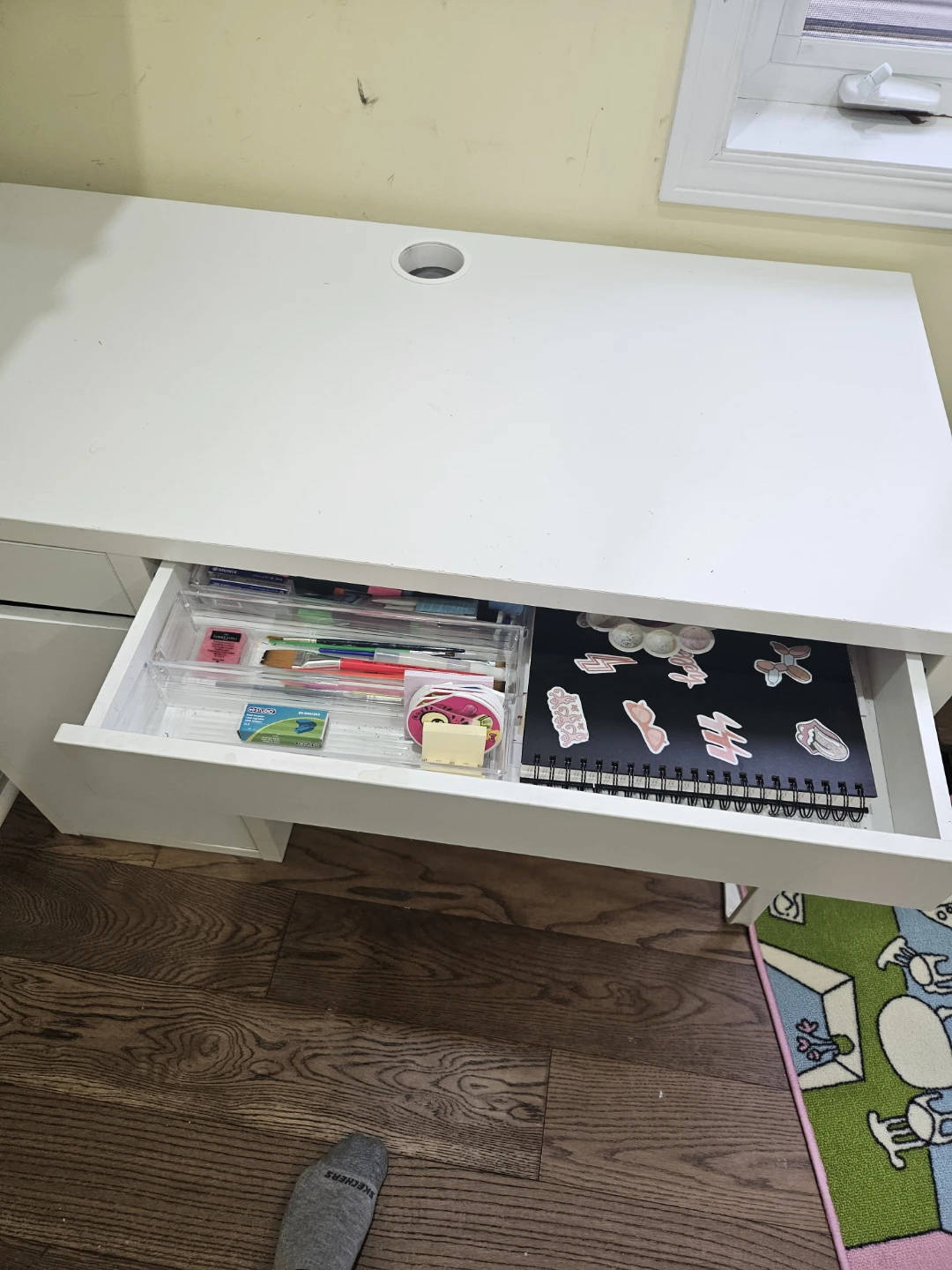 Ikea White desk with storage - photo 4