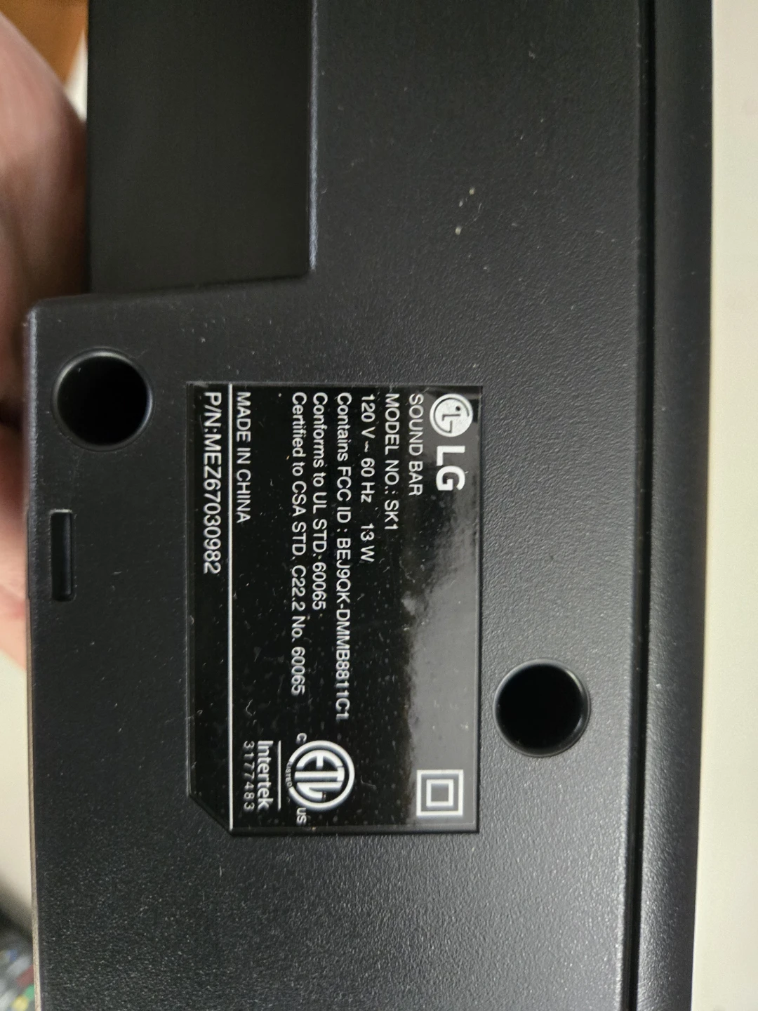 LG SK1 Sound Bar with Remote