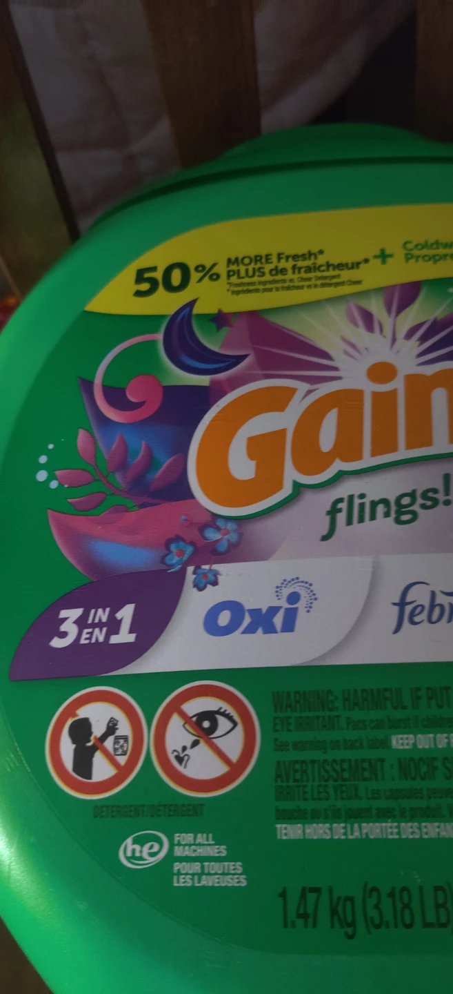 Gain Flings Moonlight Breeze Laundry Detergent, 76 Count - photo 3