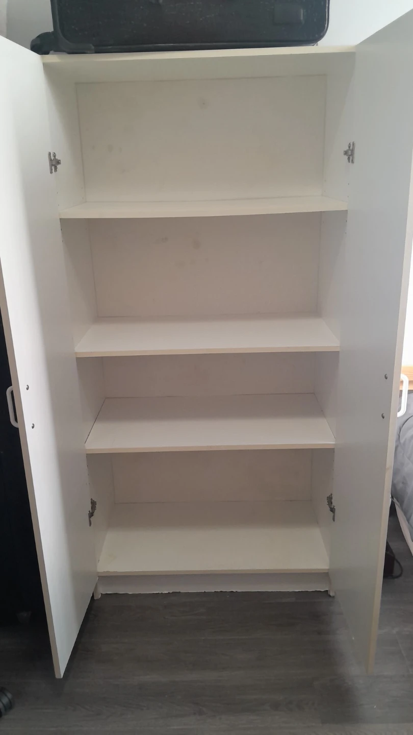 White Two-Door Storage Cabinet - photo 2