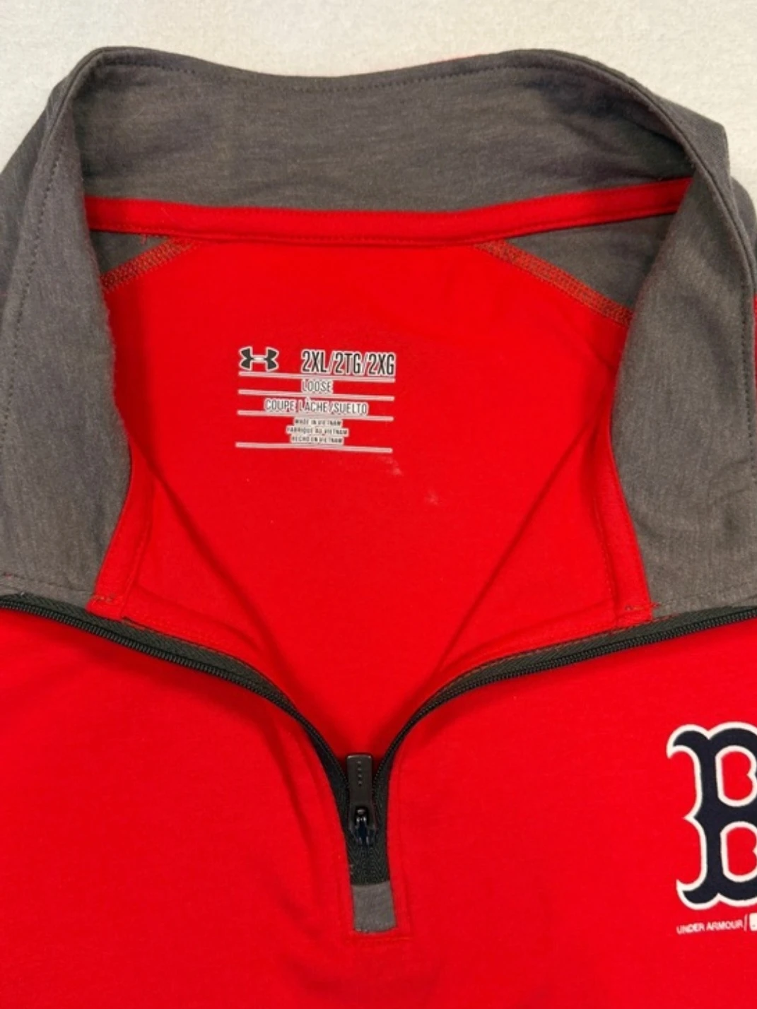 Under Armour Boston Red Sox 1/4 zip pullover XXL, 2XL. EUC. - photo 4