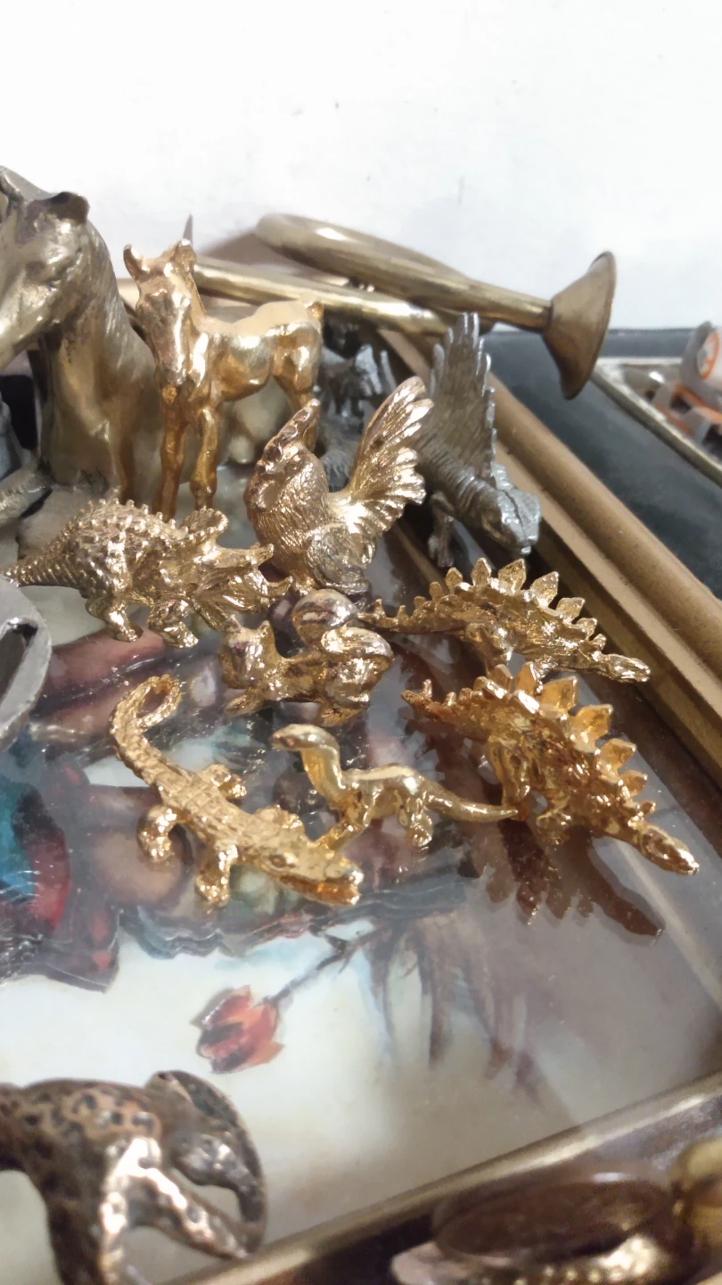 Vintage Brass Animal Figurines Set