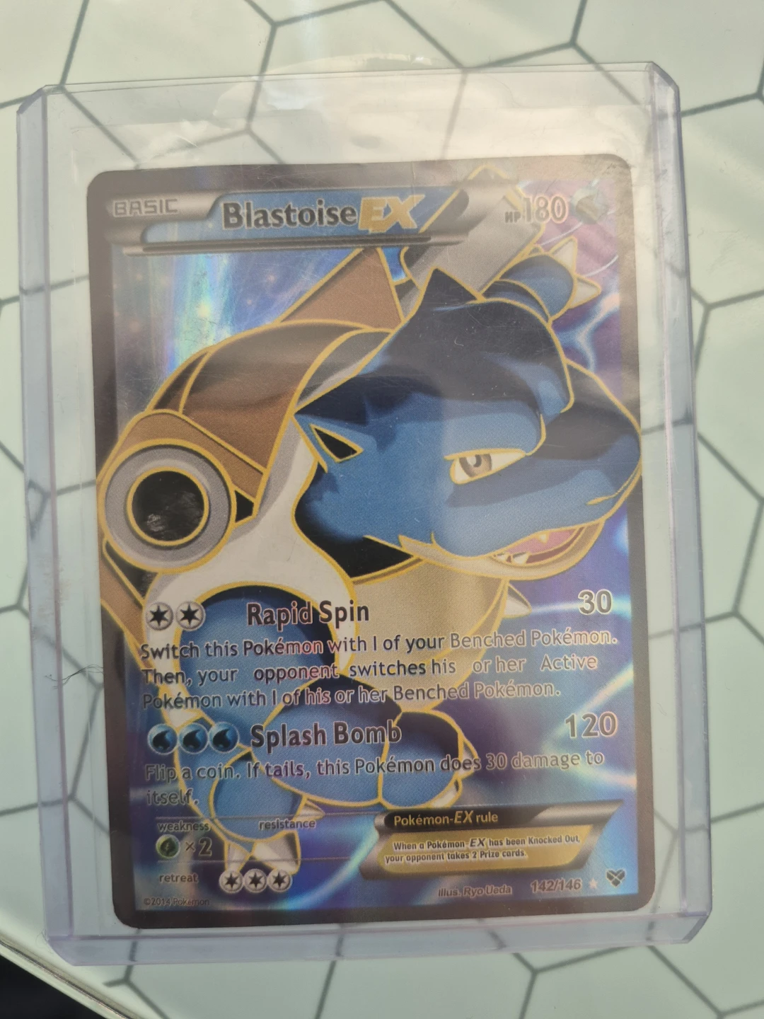 Blastoise EX Pokemon Card 142/146