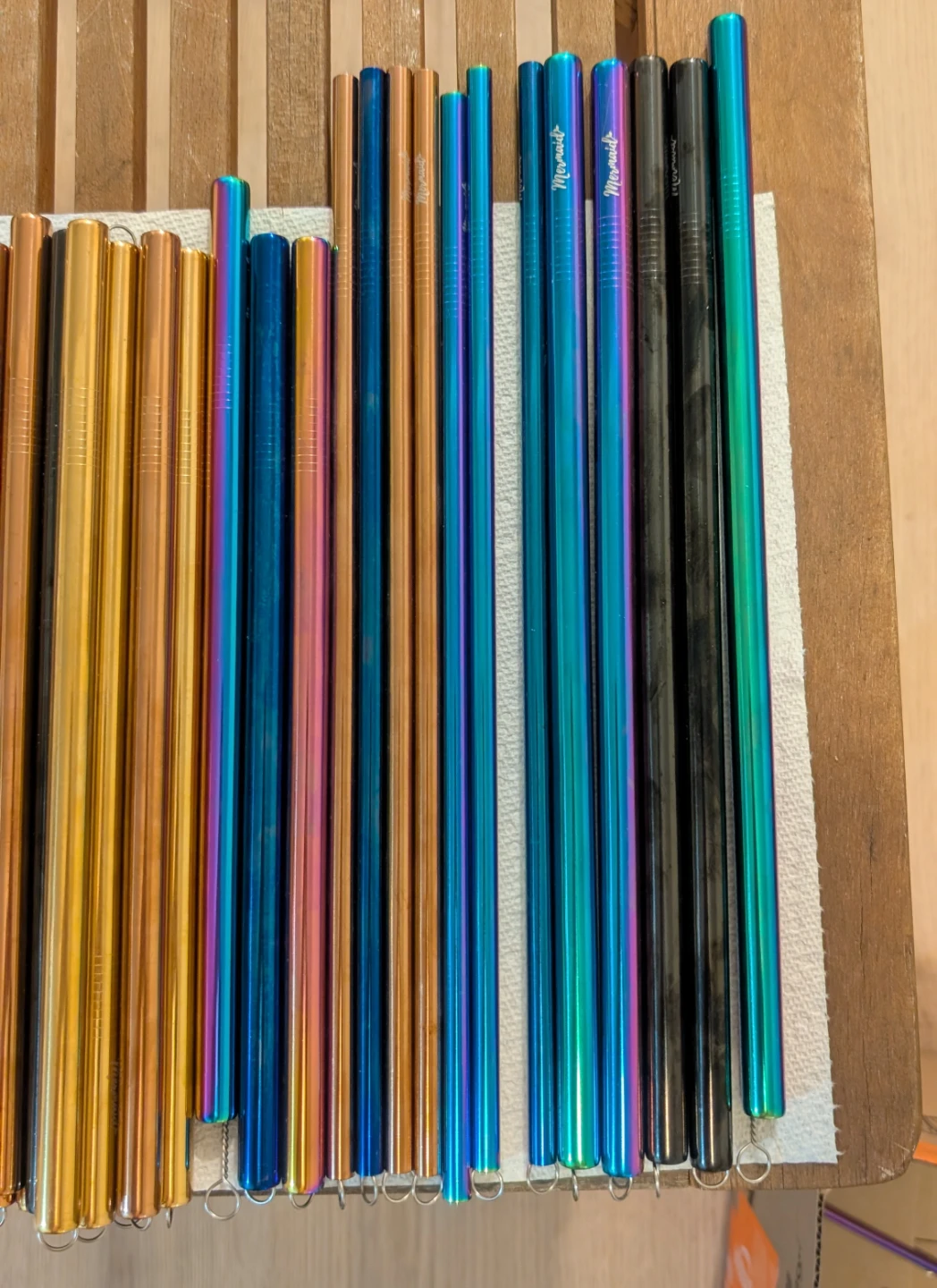 Reusable Stainless Steel Straws with Cleaning Brushes - photo 2