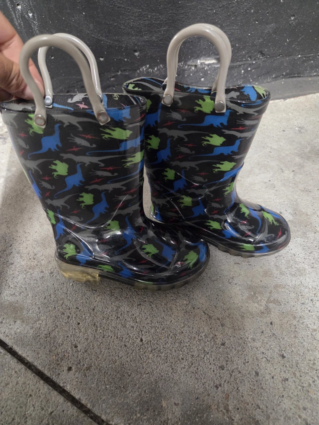 Kids Dinosaur Pattern Rain Boots size 7