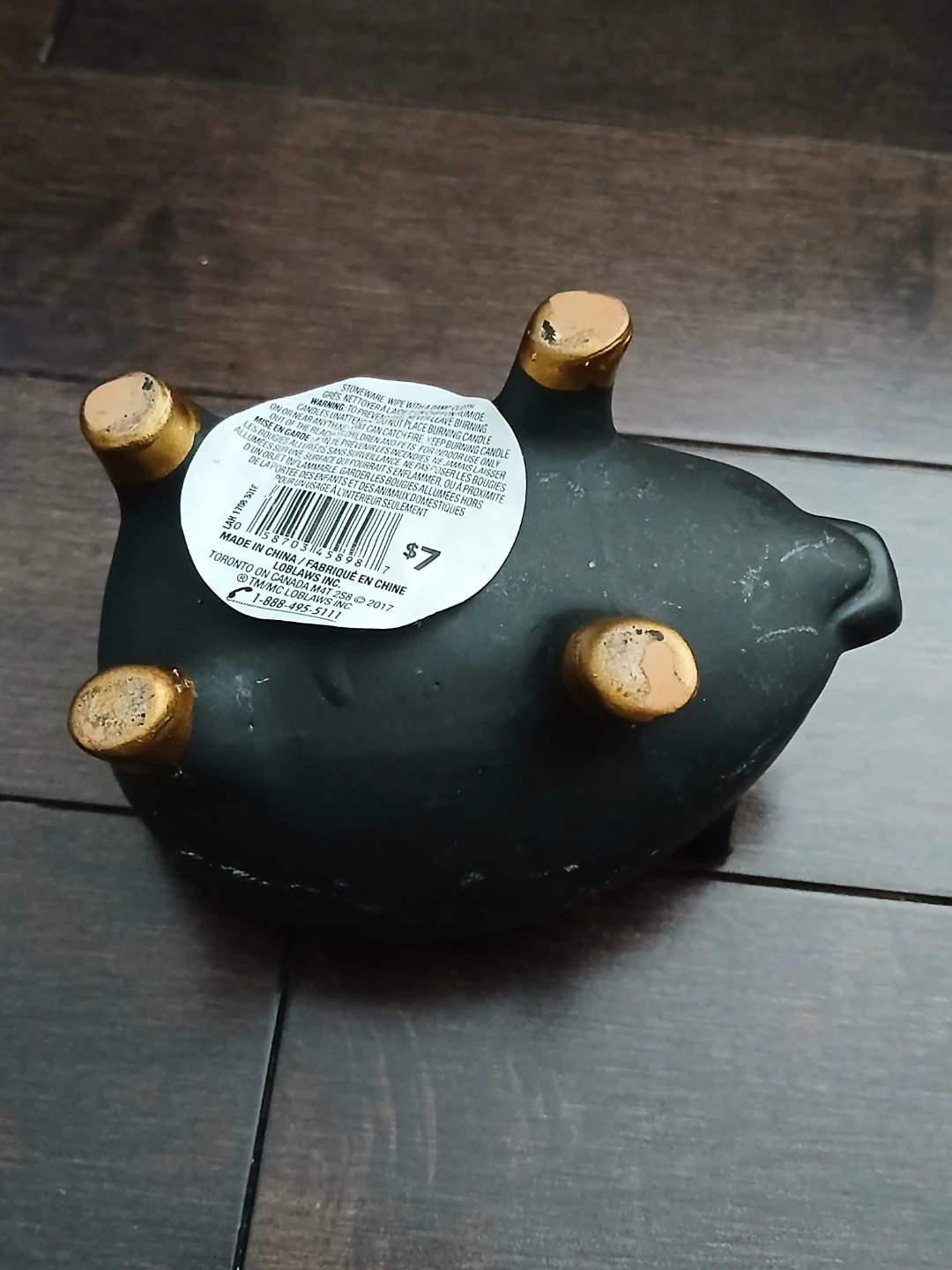 Black Pig-Shaped Stoneware Bowl - photo 2