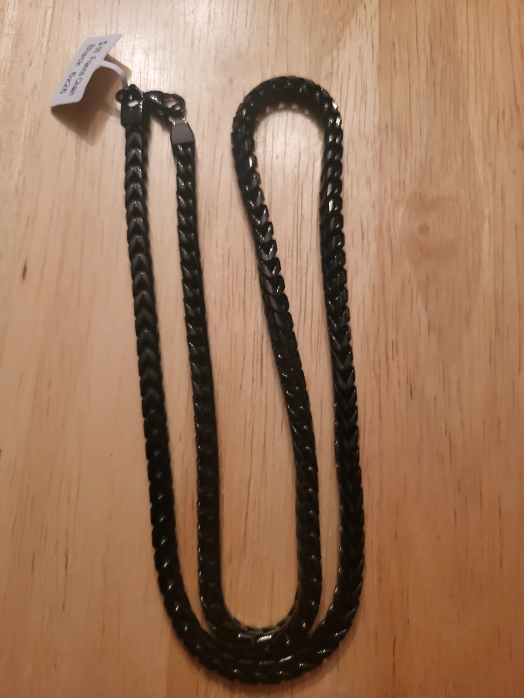 Black Franco Chain Necklace