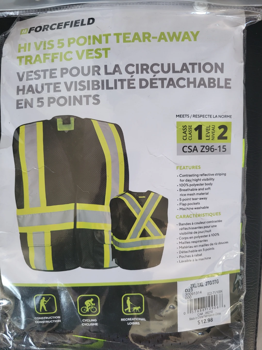 NEW Hi Vis 5 Point Tear-Away Traffic Vest 2XL/3XL