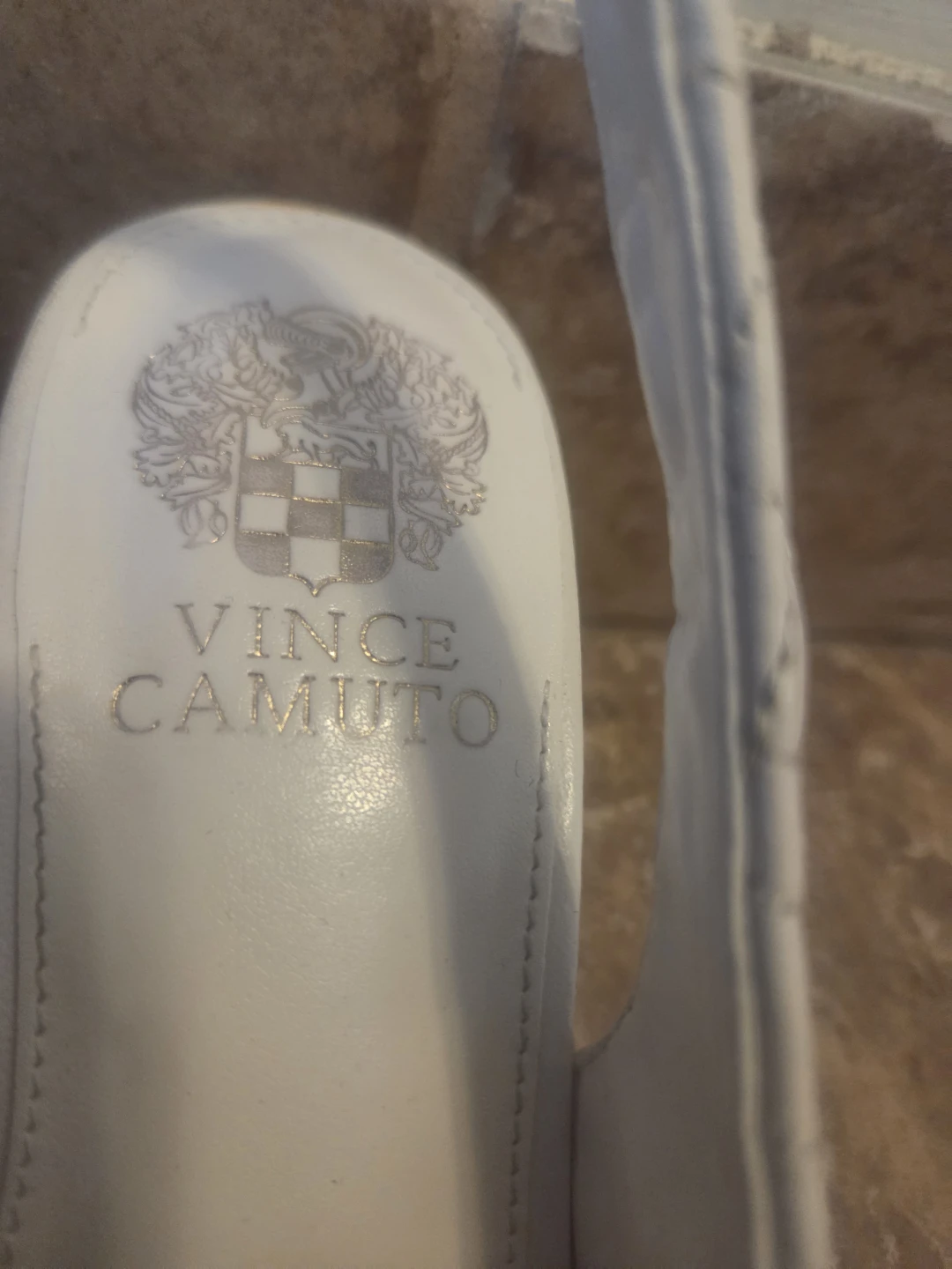 Vince Camuto White Quilted Slingback Heels - photo 2