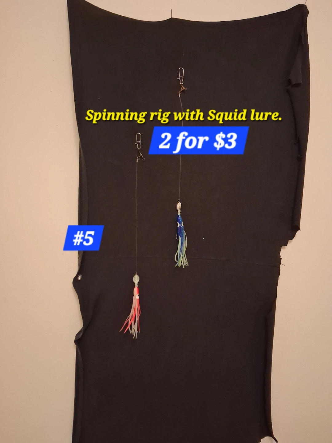 Low spinner rig with squid lure