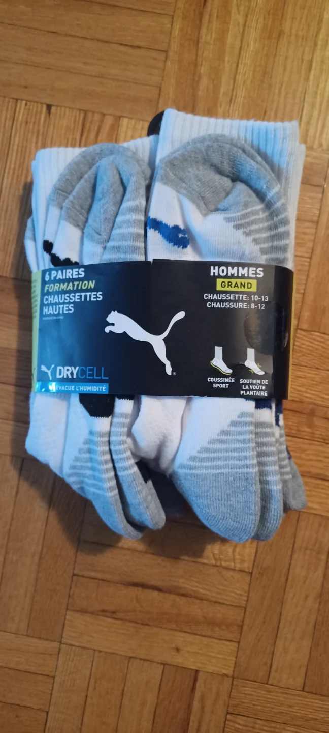 Puma Men's DryCELL Crew Socks 6 Pairs 🏈