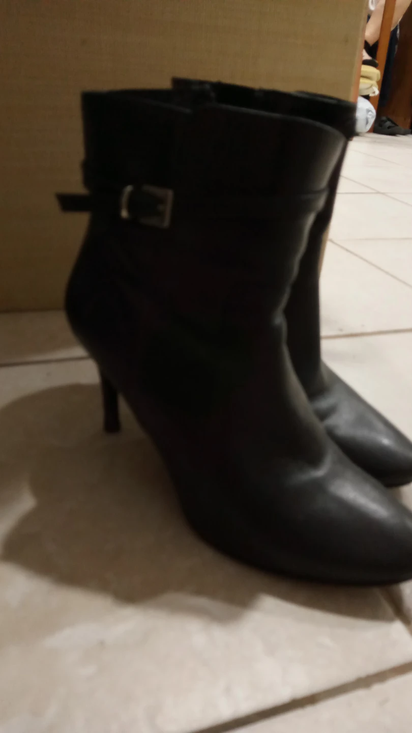 🏈Charles David black leather stiletto boots - photo 3