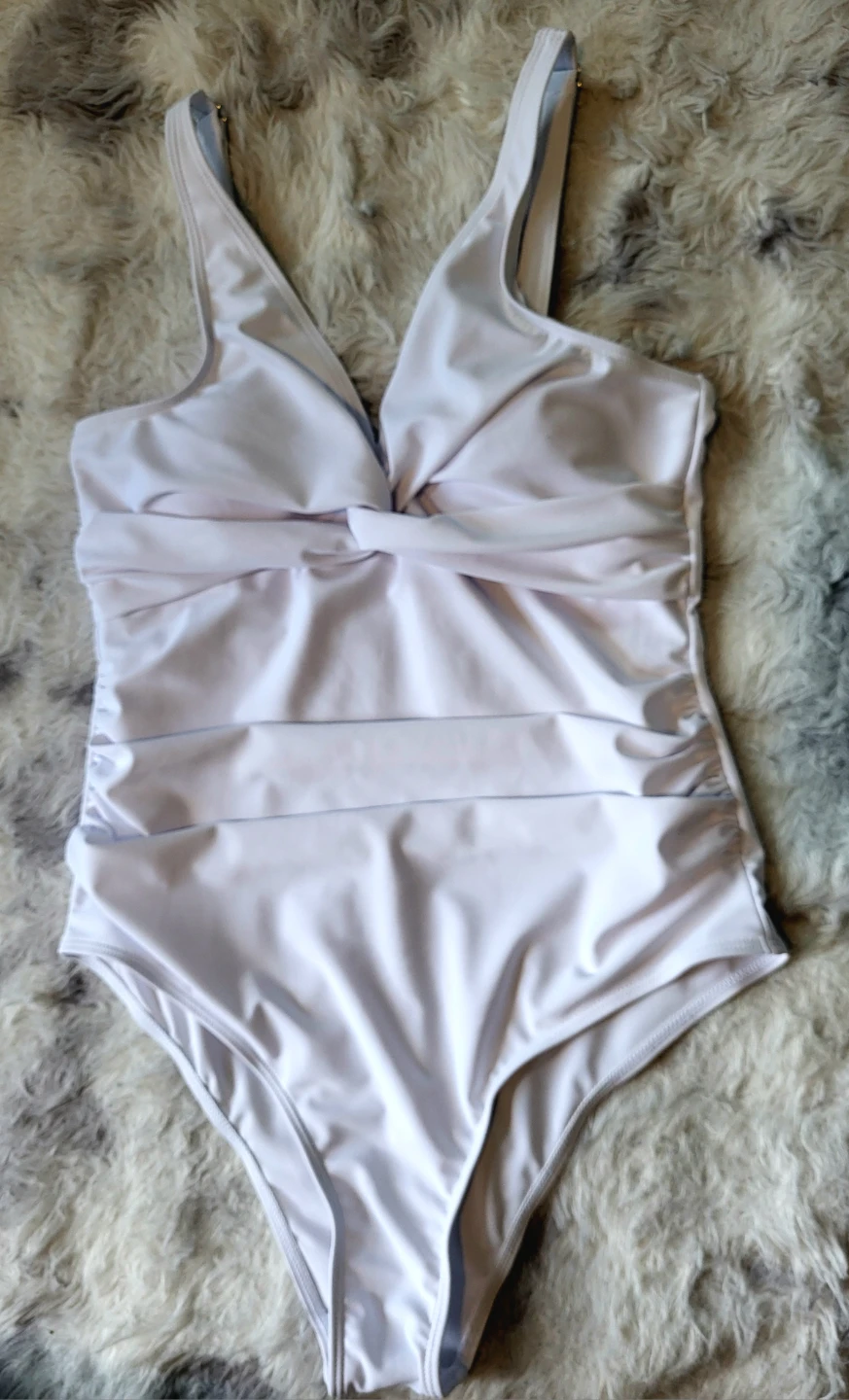 New Large Woman's White One-Piece Swimsuit